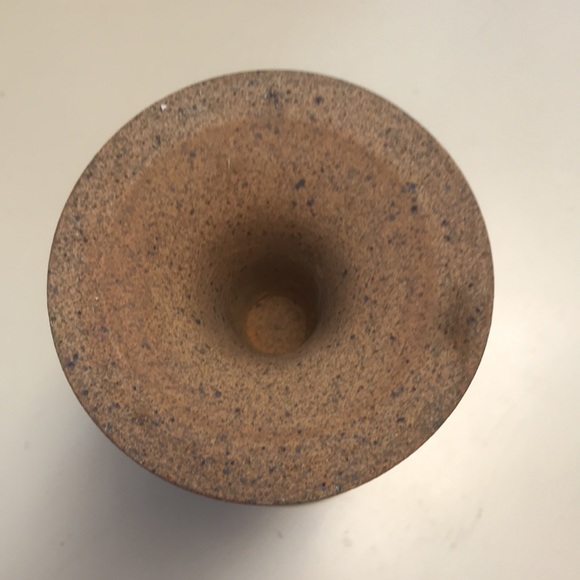 Vintage Studio Pottery Goblet/Chalice with Leaf Design - Picture 4 of 6